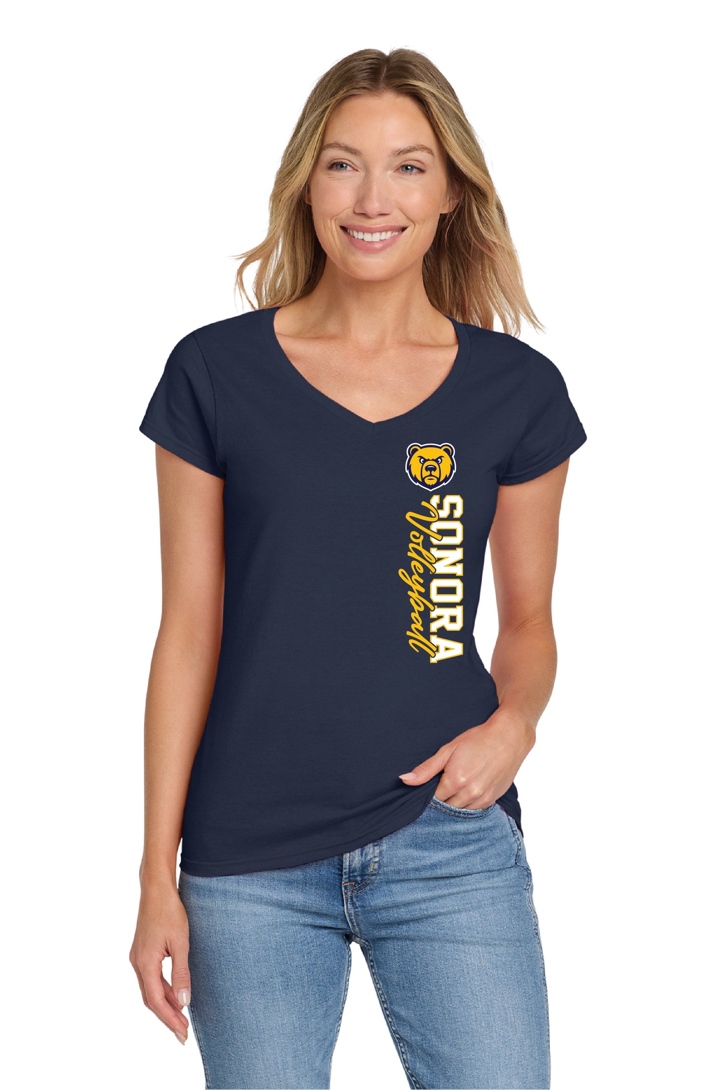 Sonora Girls Volleyball D7 | Ladies Ringspun Vneck