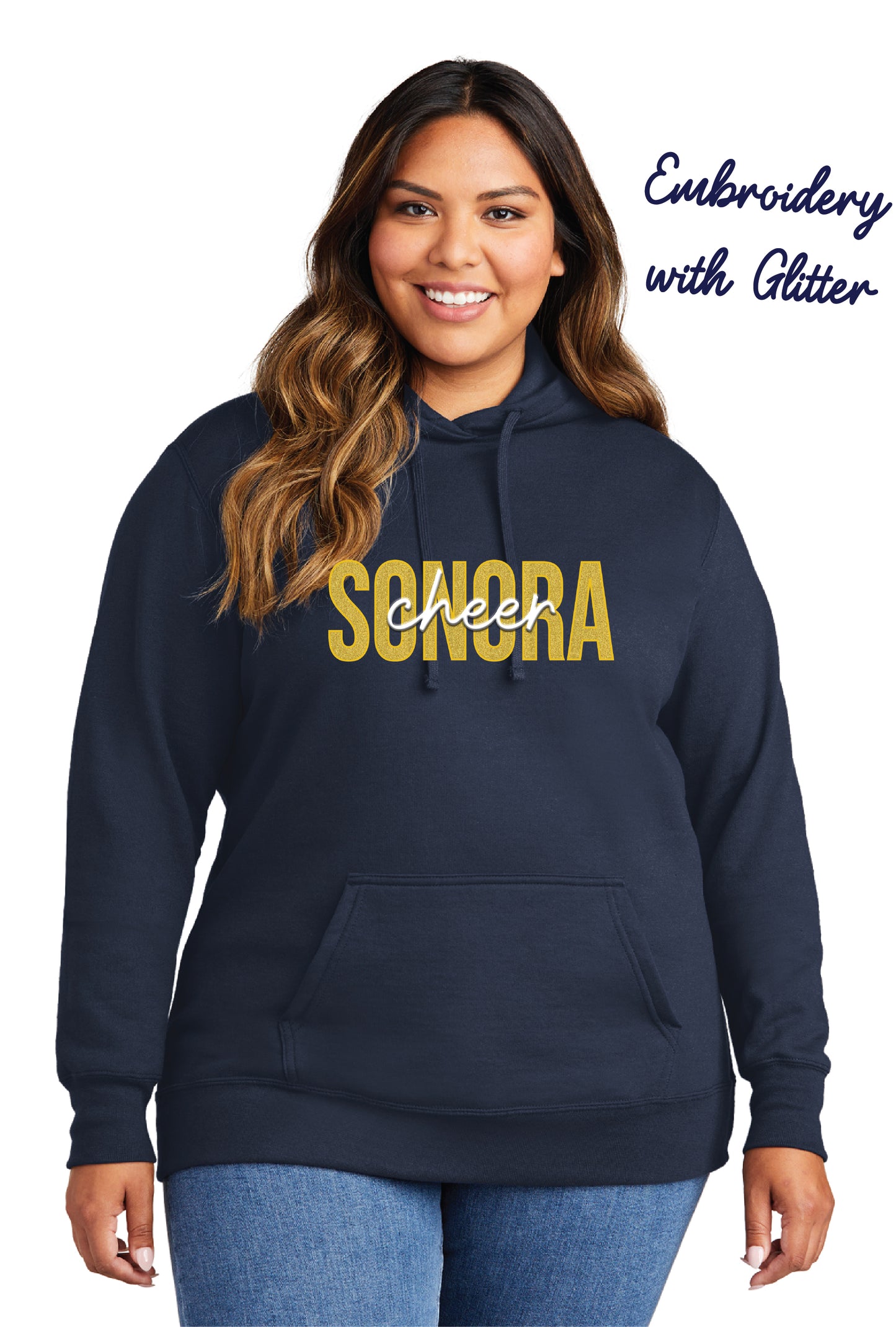 Sonora Cheer or Song Embroidered with Glitter | Unisex Adult Hoody