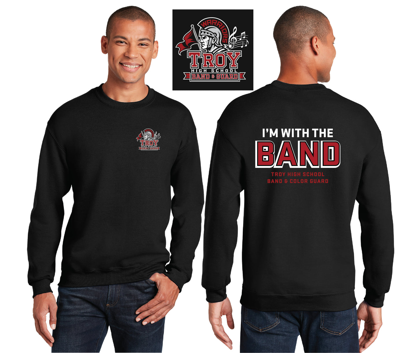 THS - I'm with the band | Adult Unisex Crewneck Fleece