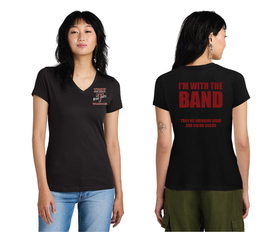 THS - I'm with the band | Ladies Ringspun Vneck