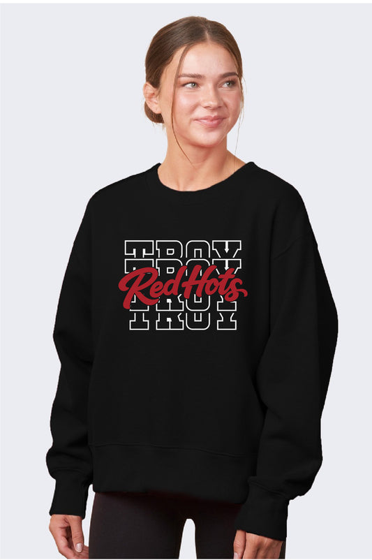 Red Hots D3 | Ladies Boxy Crewneck Fleece