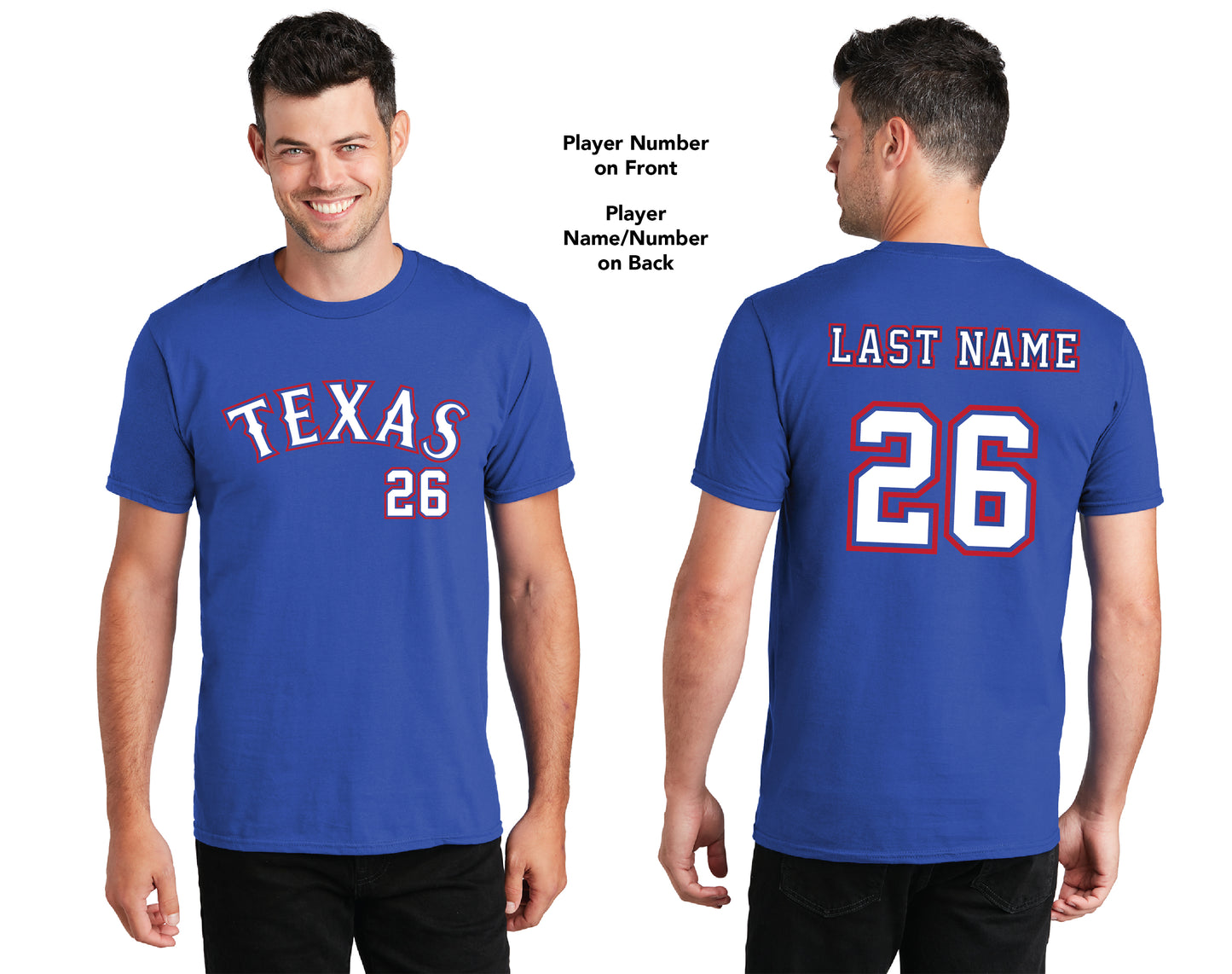 Texas Rangers | Customize with Name & Numbers