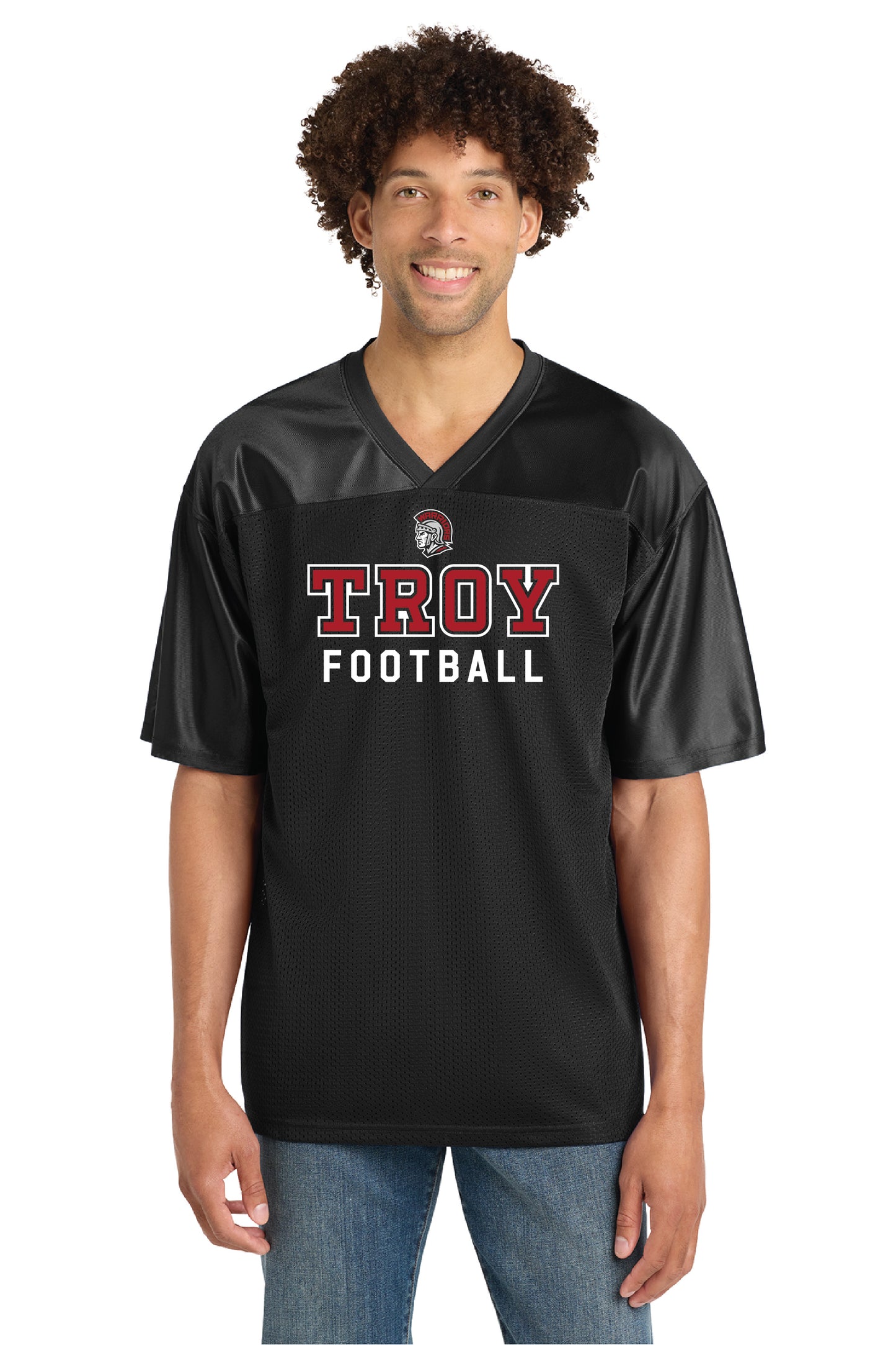 Troy Football | Unisex Jersey w/Mascot