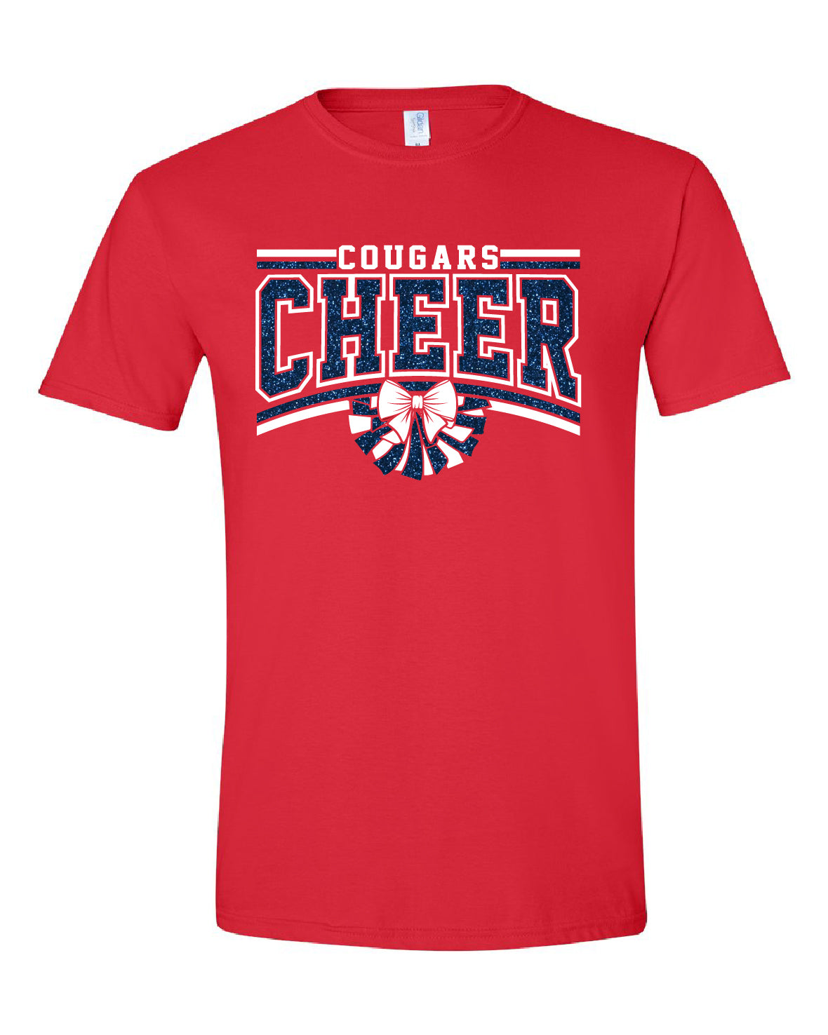 Cougars Cheer | Unisex Glitter Softstyle Tshirt